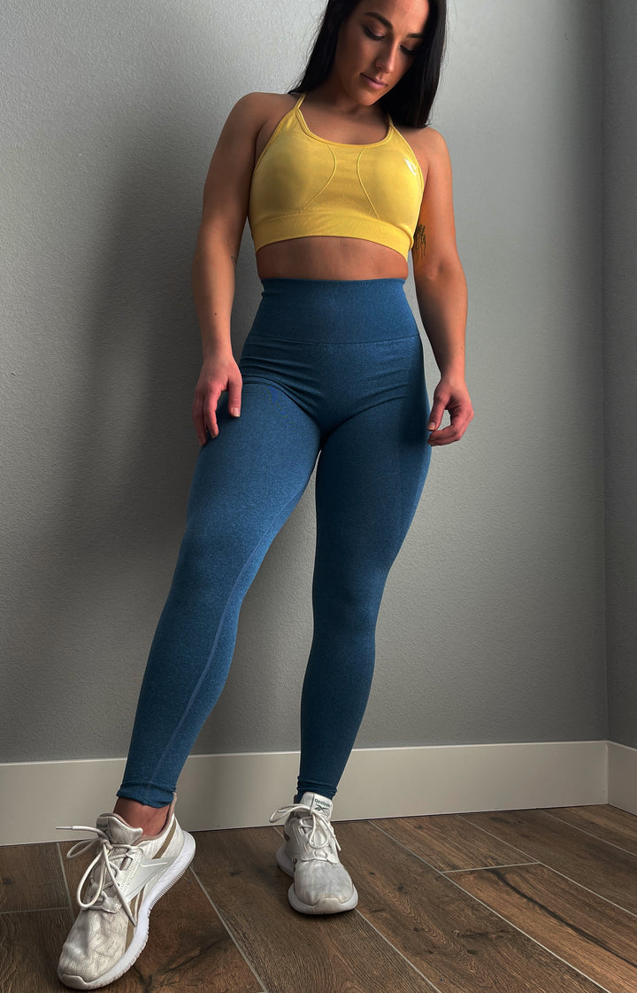 Midnight Blue Defend Seamless Leggings - Authority Fitness
