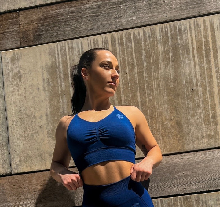 Blue Infinity Sports Bra