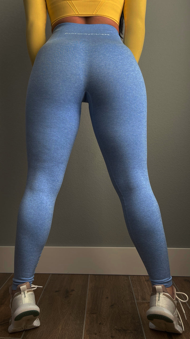 Steel Blue Vital Seamless Leggings - Authority Fitness