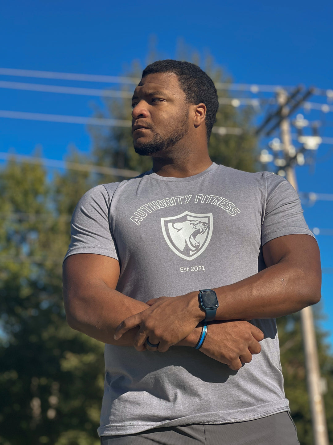 Gray AF Graphic Tee - Authority Fitness