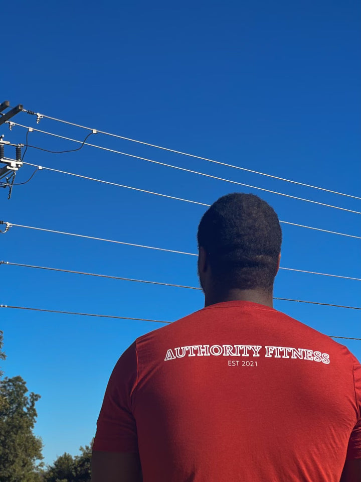 Crimson AF Collegiate Tee - Authority Fitness