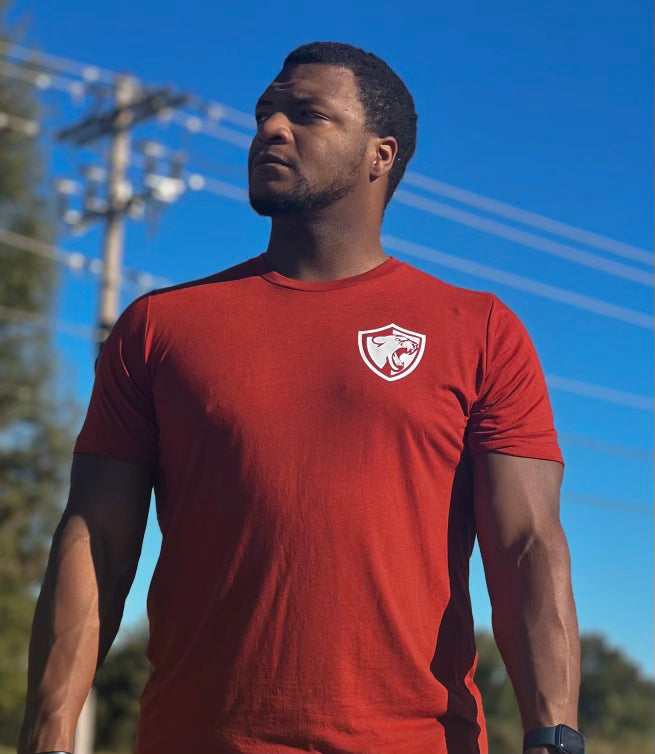 Crimson AF Collegiate Tee - Authority Fitness