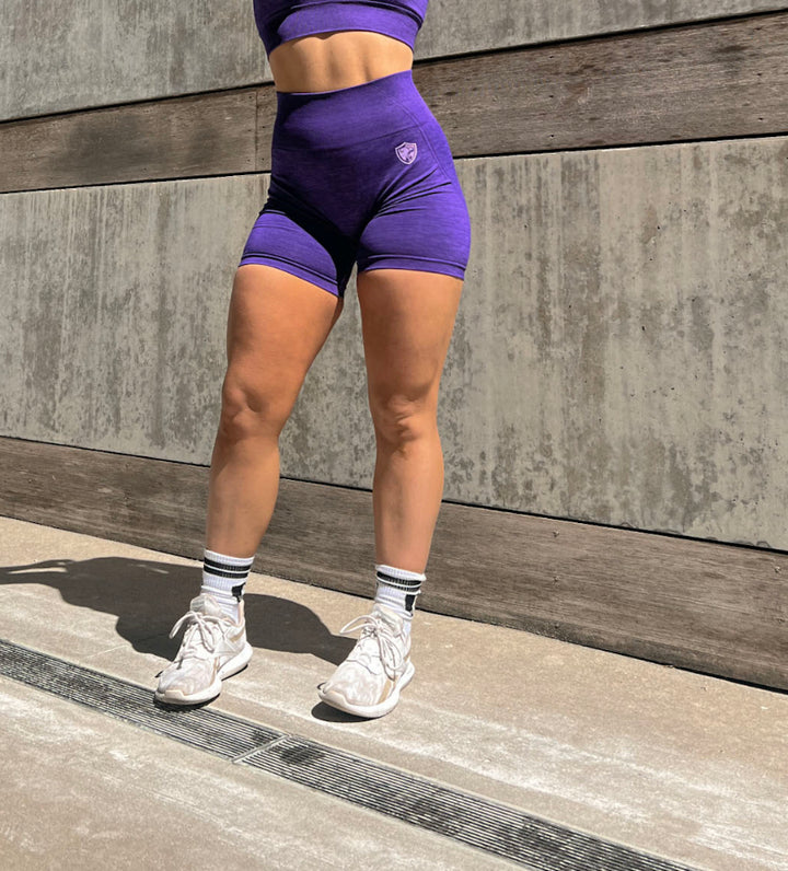 Purple Infinity Scrunch Shorts